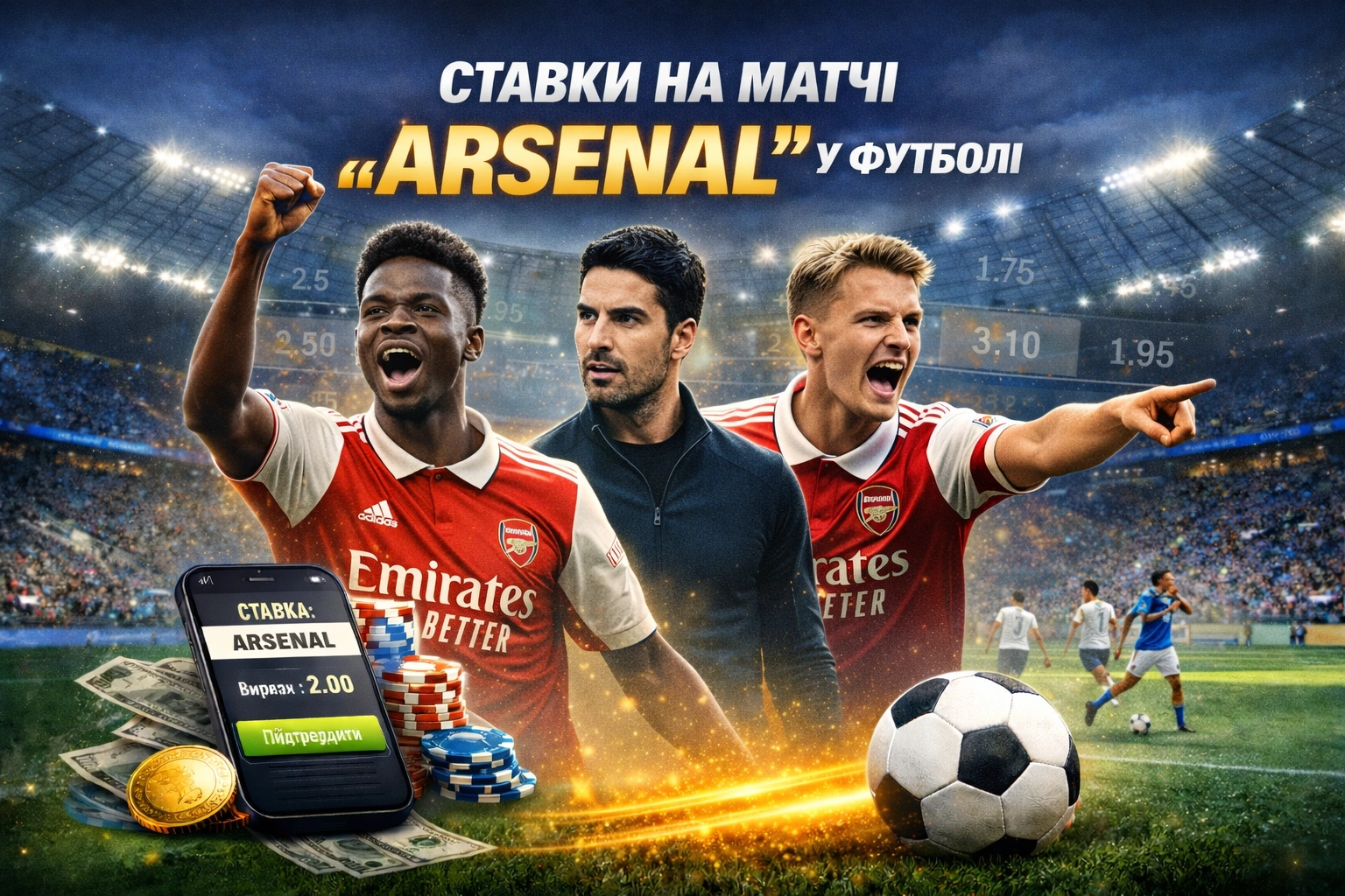 Ставки на матчі «Arsenal» у футболі — ключові особливості команди для аналітики та прогнозів