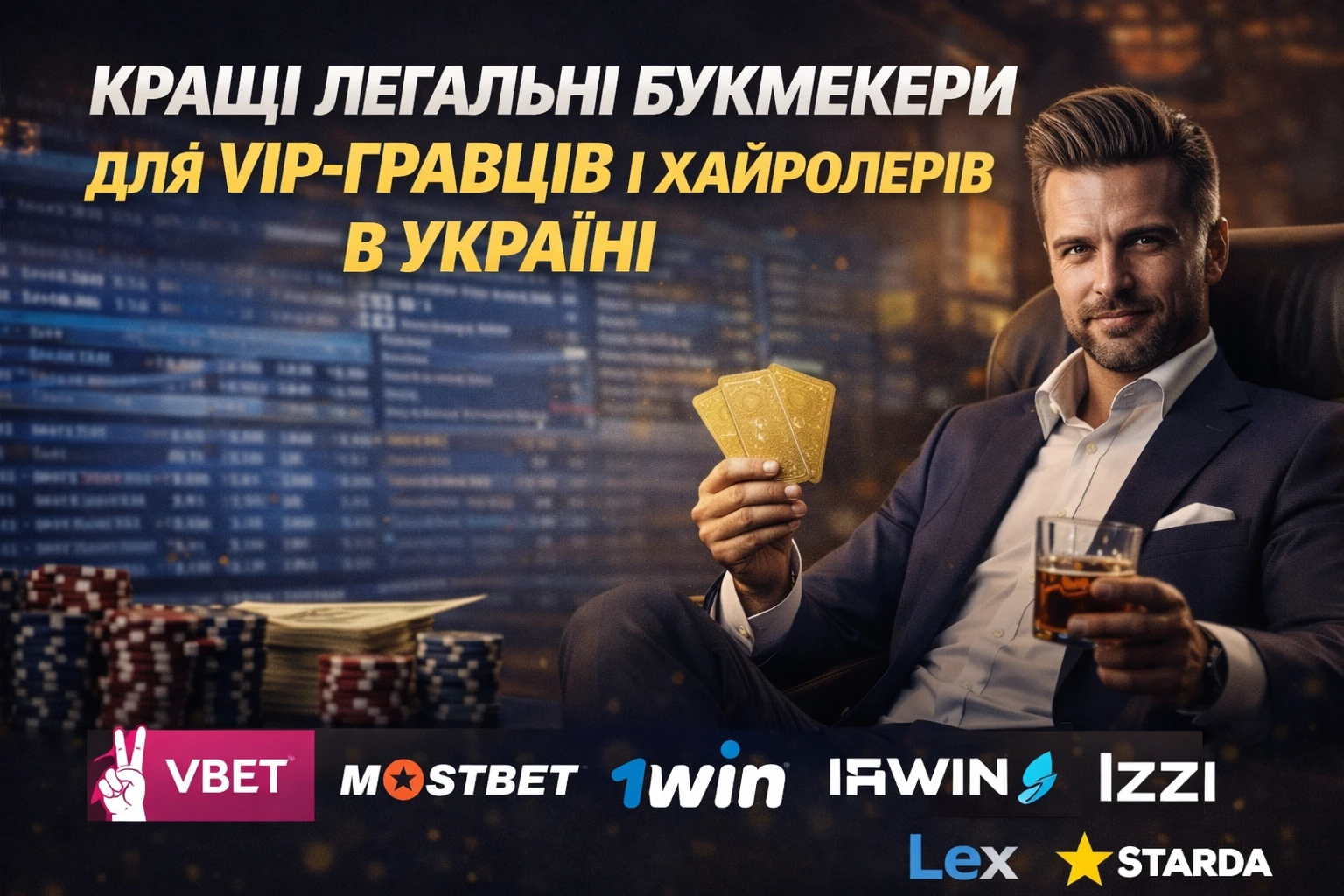 Кращі легальні букмекери для VIP-гравців і хайролерів в Україні