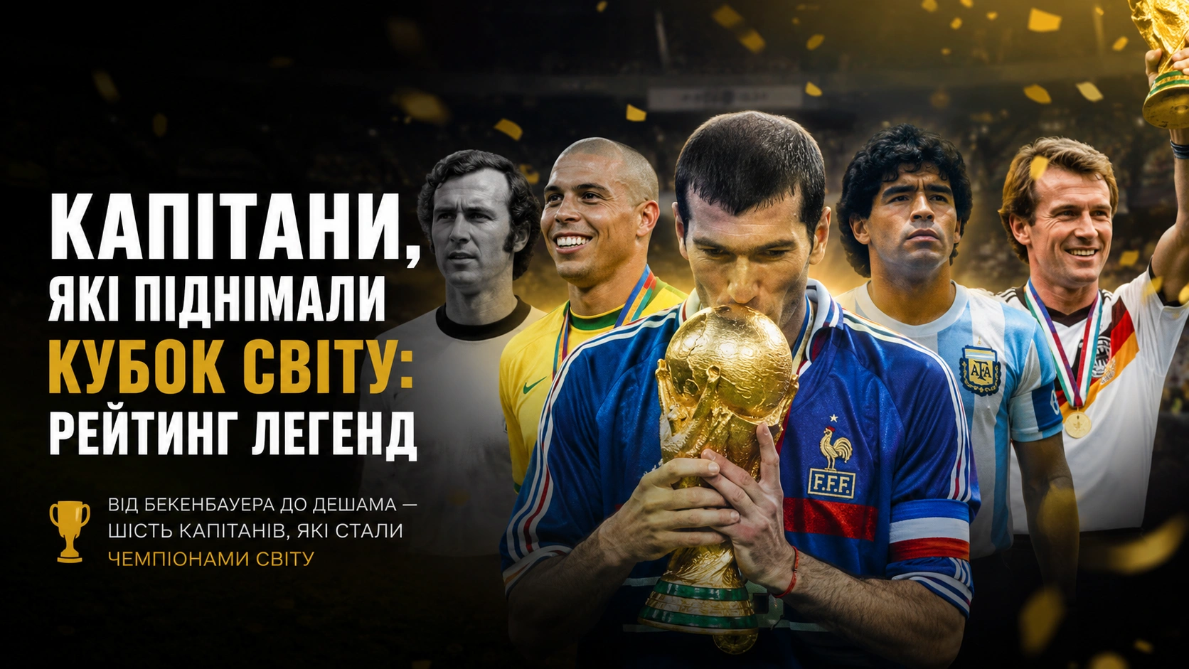 Капітани, які підіймали Кубок світу: рейтинг футбольних легенд